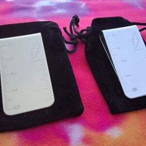 Grateful Dead Silver Money Clip with Ruler Design